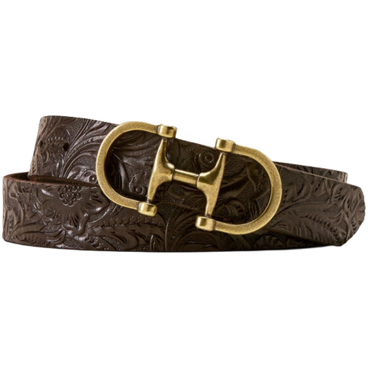 Ariat Women's Rosette Belt- coiled view