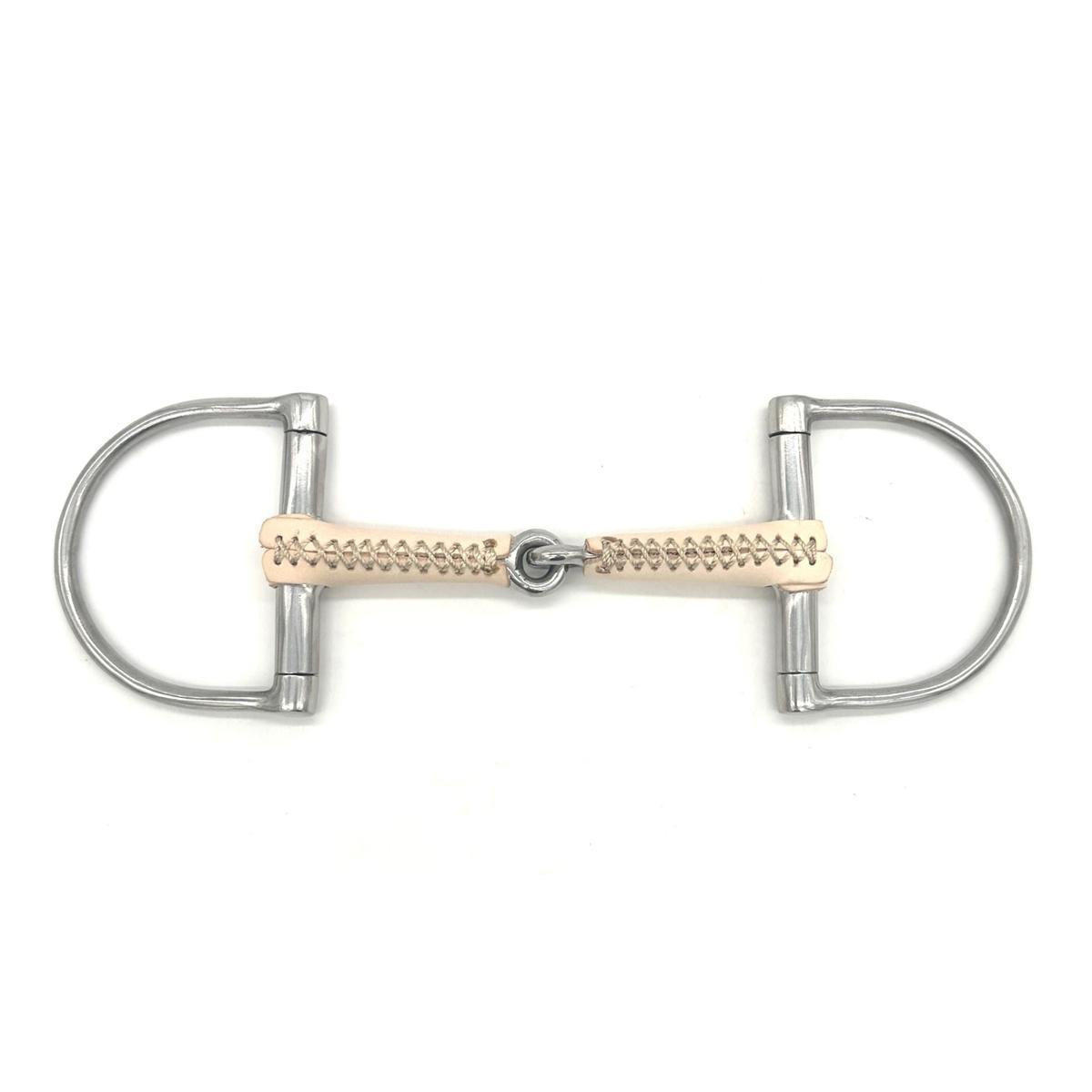 Jake Adams Single Jointed Leather Covered Dee Bit