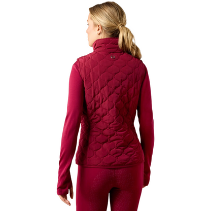 Ariat Women's Ashley 2.0 Insulated Vest model view in Beet Red