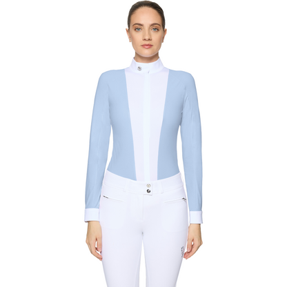 Samshield Women's Lucia Sport Long Sleeve Show Shirt, Cashmere blue,  front view