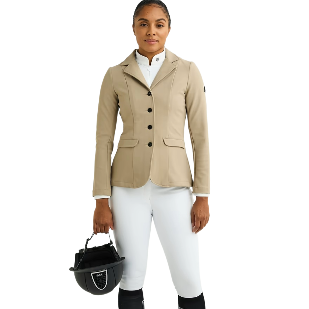 Maya Delorez Women's Show Jacket-Beige-Front View