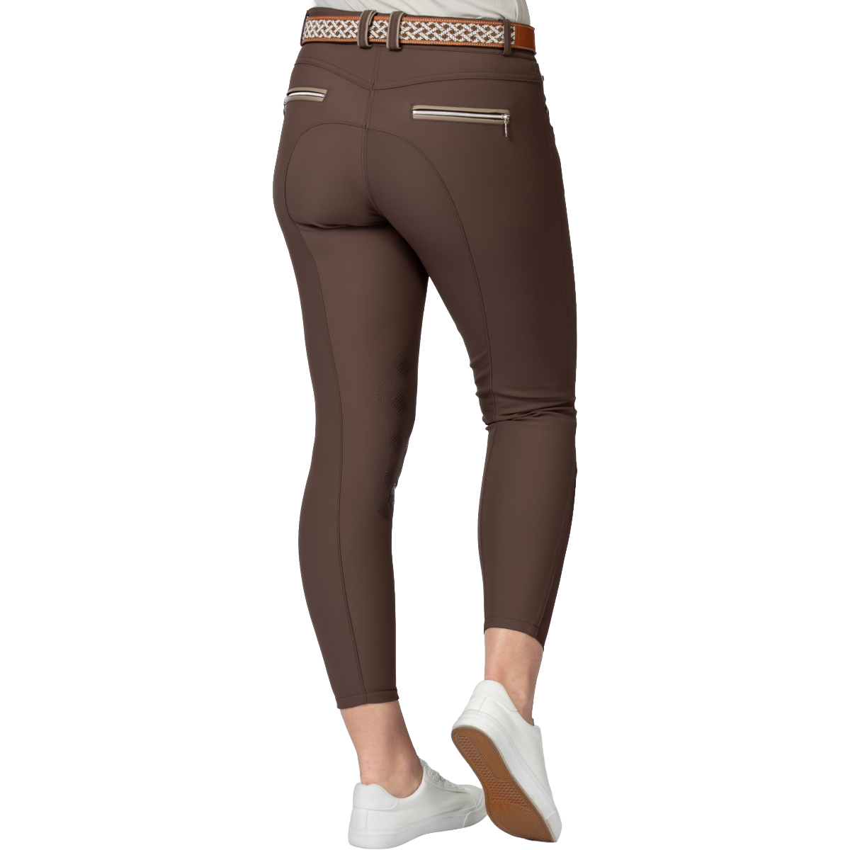 Equinavia Women's Elisabet Knee Patch Breeches - brown - rear view model