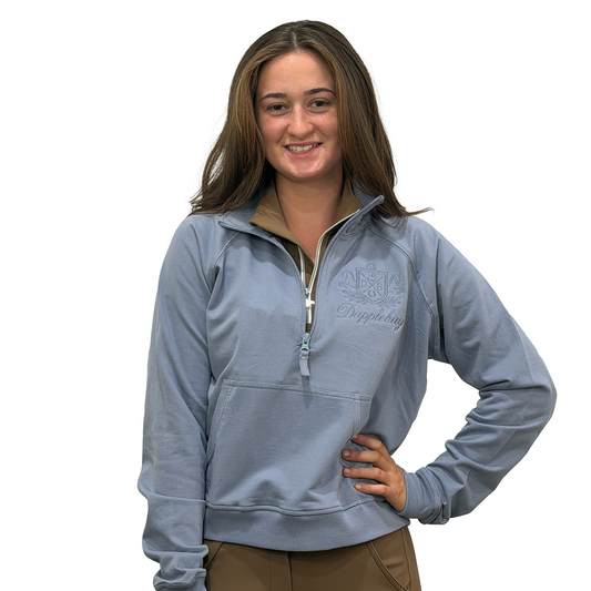 Dapplebay Women's Crest 1/2 Zip French Terry Sweatshirt