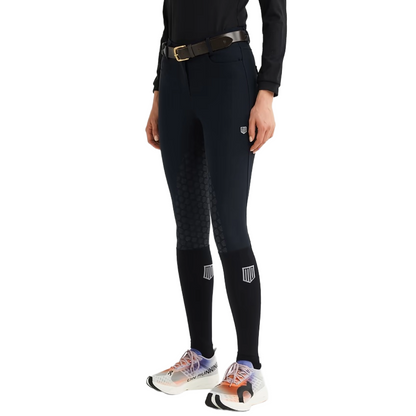 Maya Delorez Women's Half Seat Athlete Breeches-Gray-Front View