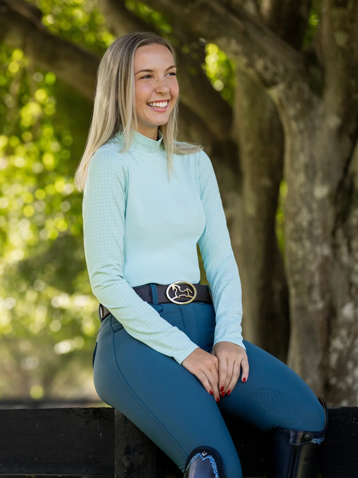 Rj Classics Women's Jemma Mock Neck Long Sleeve Training Shirt