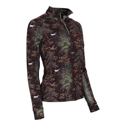 Dapplebay Autumn Toile 1/4 Zip LS Riding Top