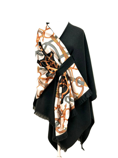 Pull Through Wrap / Black / Black Motif