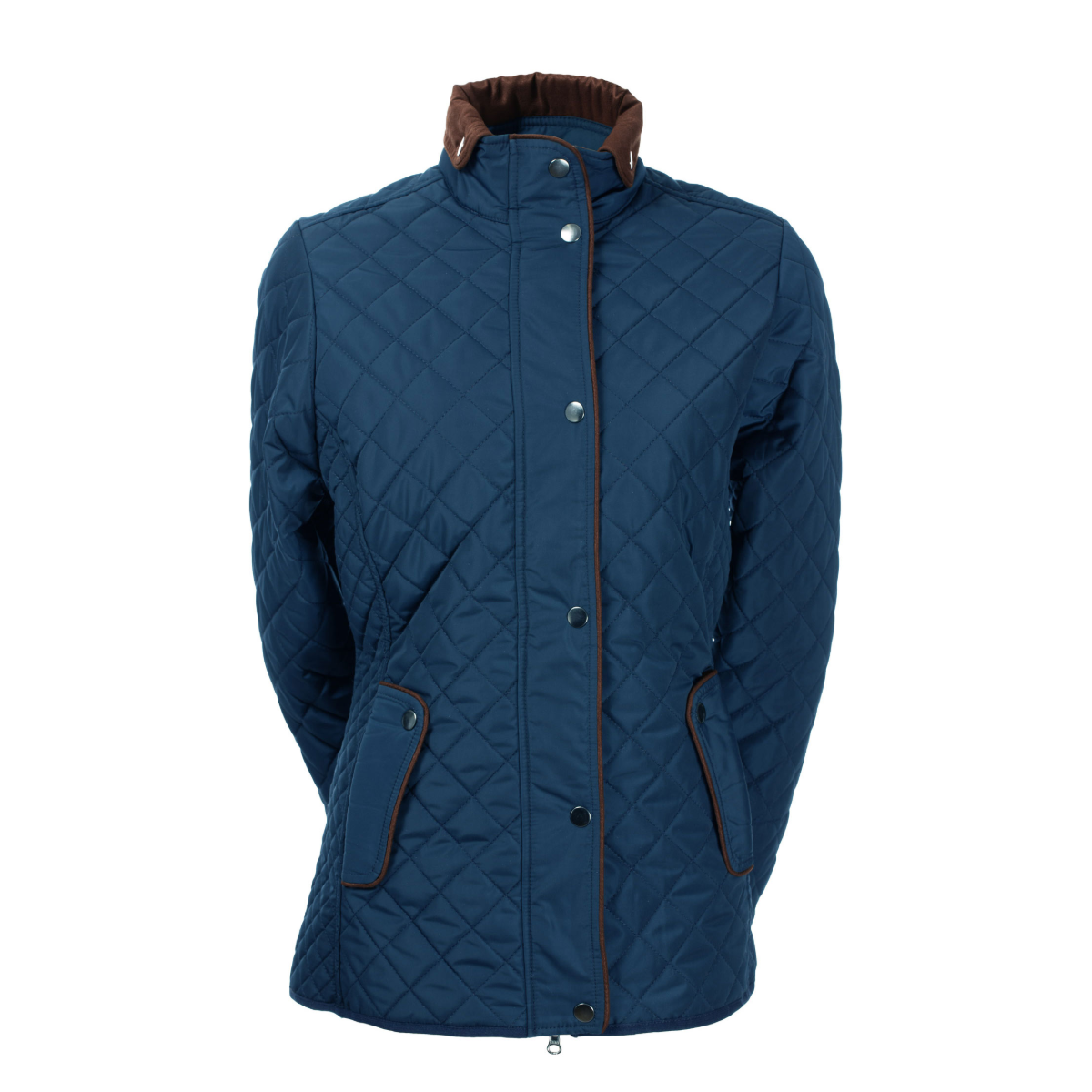 Equinavia Women's Cecilia Quilted Barn Jacket suede collar detail