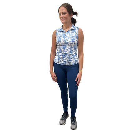 Dapplebay Equestrian Toile 1/4 Zip Sleeveless Riding Top