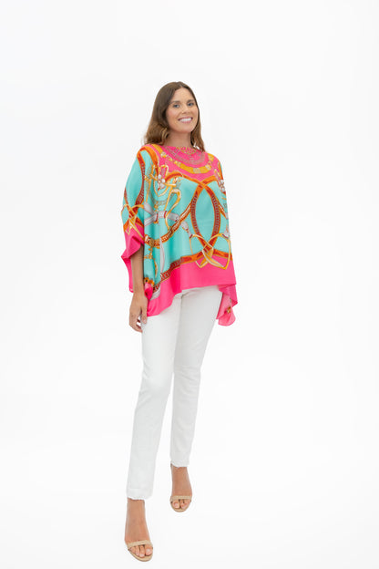 Stacy Bradley Design - Tunic Pink-Turquoise Stirrup