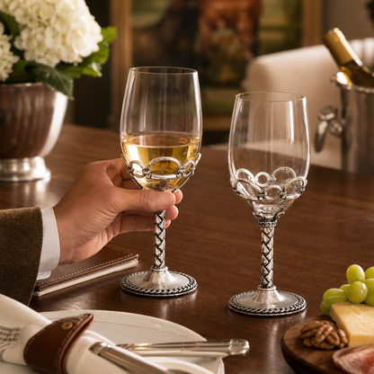 Arthur Court Designs - Equestrian Pair of Wine Glasses