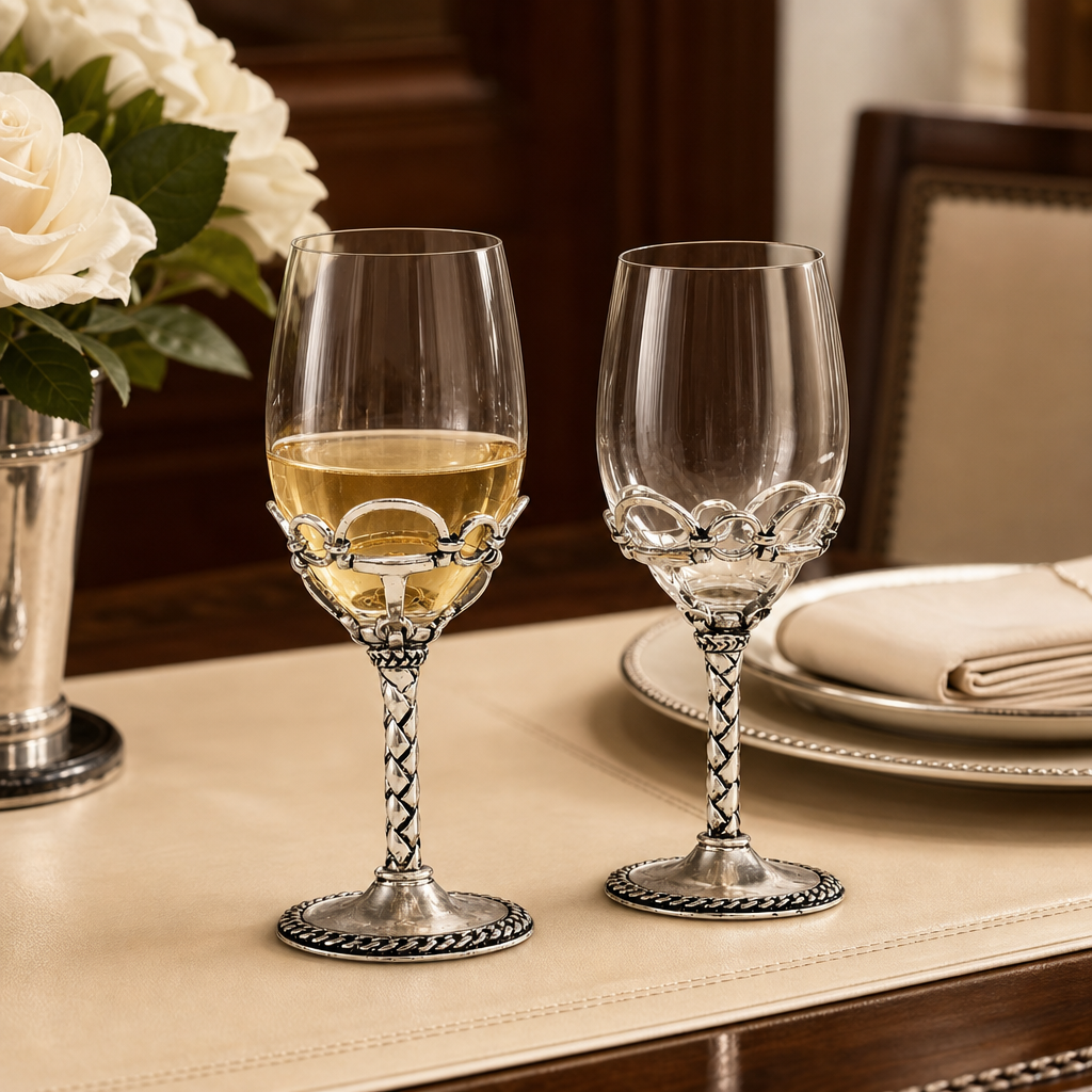 Arthur Court Designs - Equestrian Pair of Wine Glasses