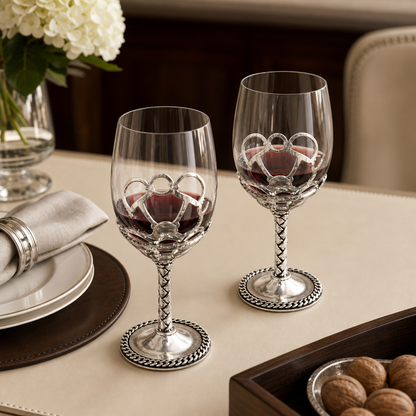 Arthur Court Designs - Equestrian Pair of Wine Glasses