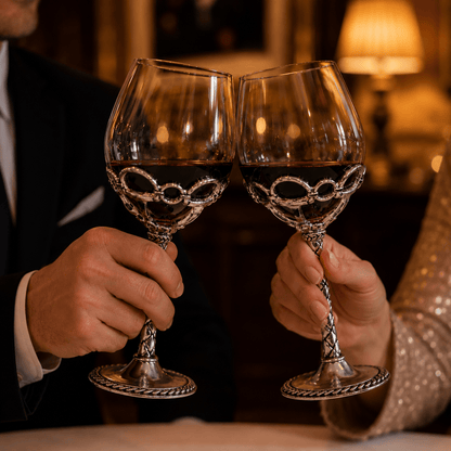 Arthur Court Designs - Equestrian Pair of Wine Glasses