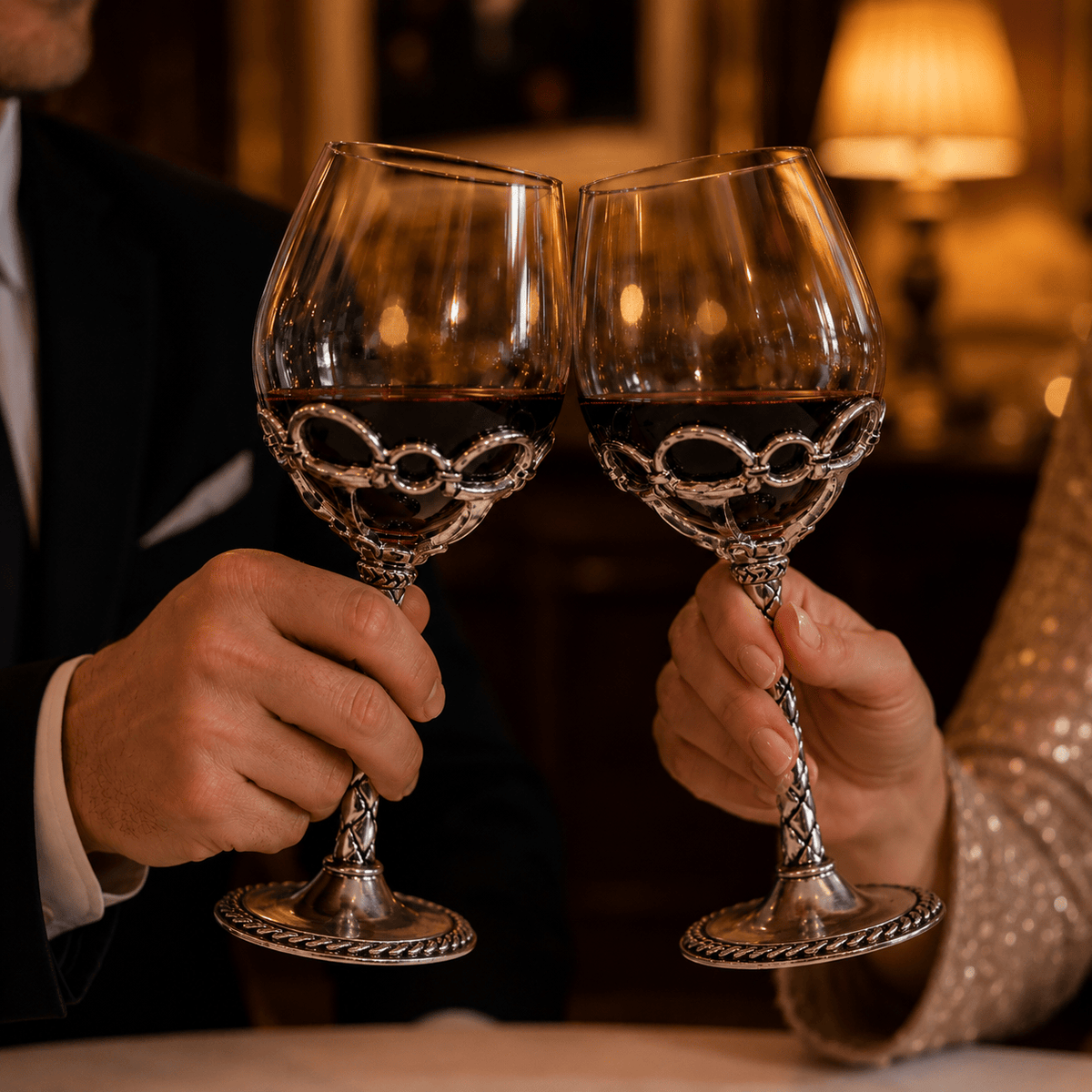 Arthur Court Designs - Equestrian Pair of Wine Glasses