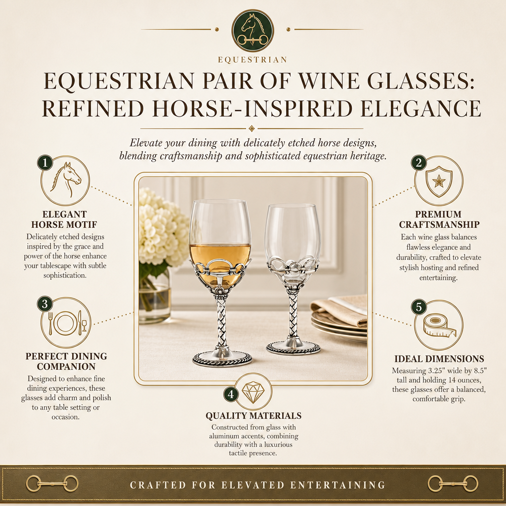 Arthur Court Designs - Equestrian Pair of Wine Glasses
