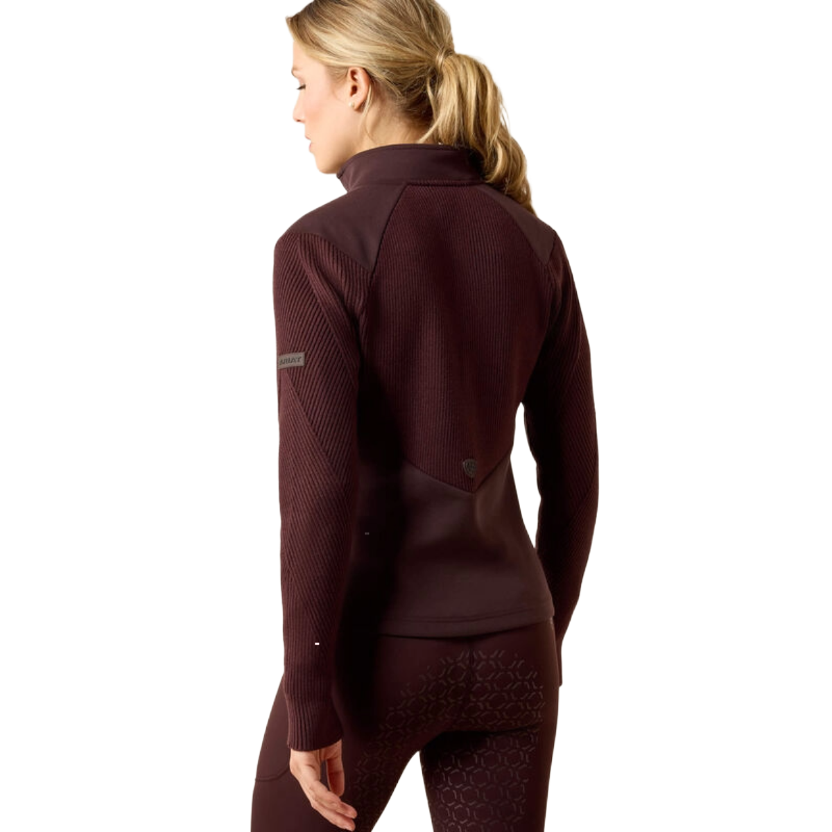Ariat Women's Skadi Full Zip Jacket model view in Chocolate plum