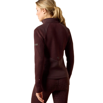 Ariat Women's Skadi Full Zip Jacket model view in Chocolate plum