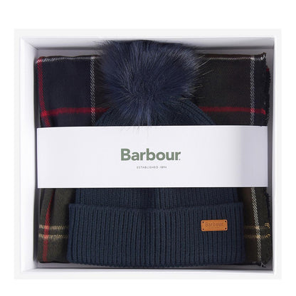 Barbour Dover Beanie & Hailes Scarf Gift Set