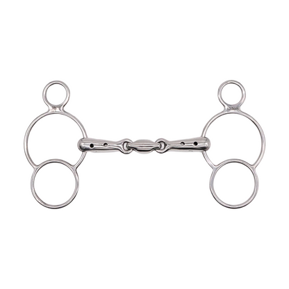 Jake Adams Double Jointed Whistle Two Ring Bit