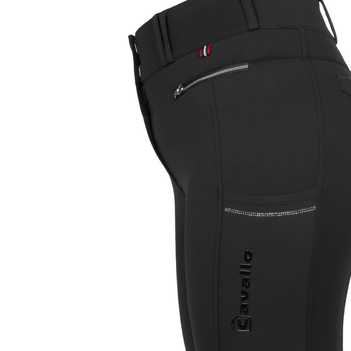 Cavallo Women's Cavalcay Grip Mobile Breeches-Black-Logo View