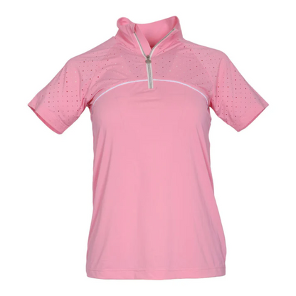 Dapplebay Women's Lady 1/4 Zip Aircut Short Sleeve Riding Top