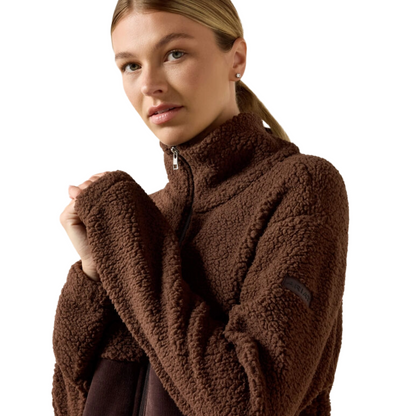 Ariat Women's Laviolette Full Zip Jacket model view in Chocolate Plum