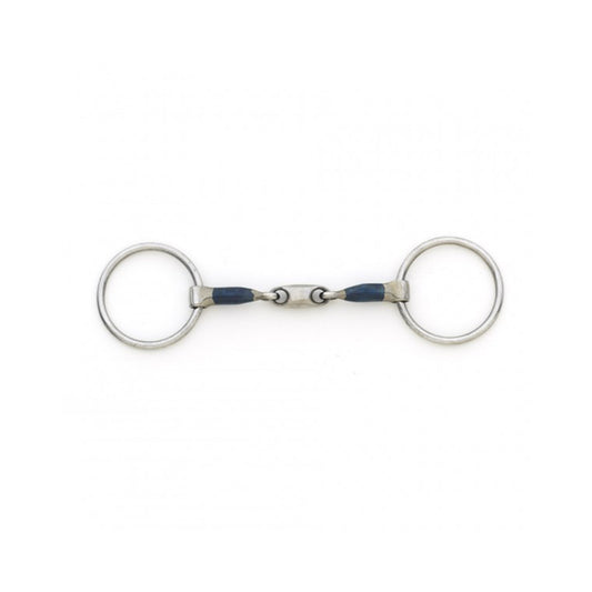 Centaur Blue Steel Oval Peanut Mouth Loose Ring Bit