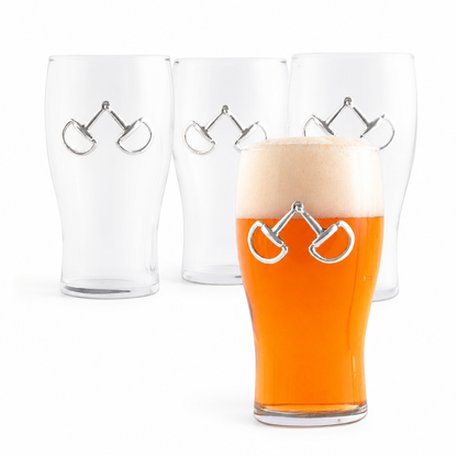 Arthur Court Designs - Equestrian Bit Beer Pint Glasses - Set of 4