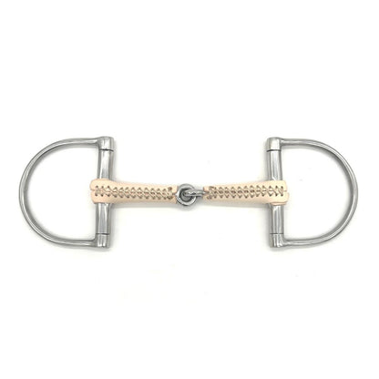 Jake Adams Single Jointed Leather Covered Dee Bit