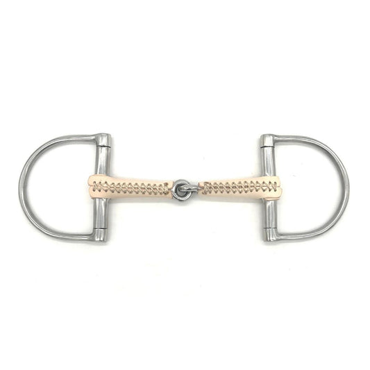 Jake Adams Single Jointed Leather Covered Dee Bit