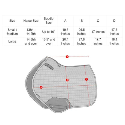 LeMieux X-Grip Silicone EuroJump Square Saddle Pad