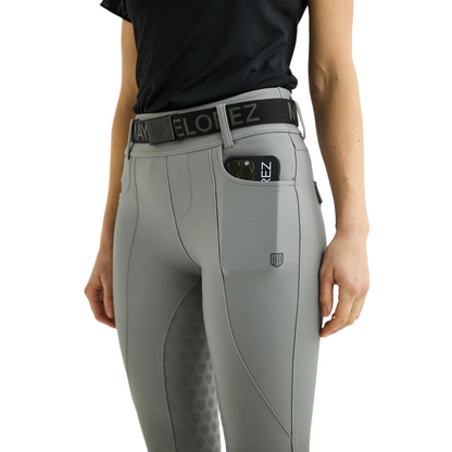 Maya Delorez Logo Webbing Belt-Black-Model View