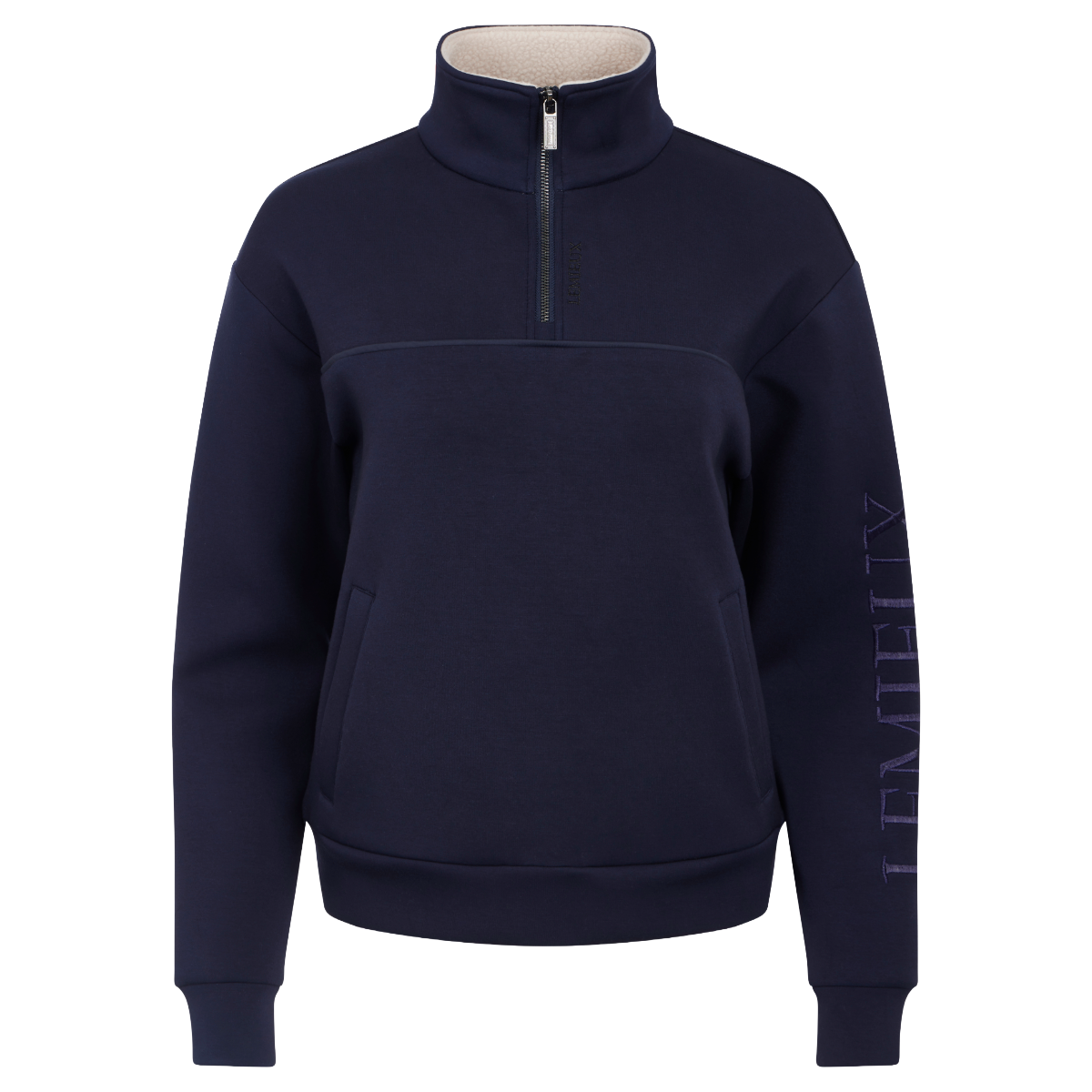 LeMieux Women's Scarlet Quarter Zip Sweater - Navy - Front View
