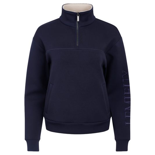 LeMieux Women's Scarlet Quarter Zip Sweater - Navy - Front View