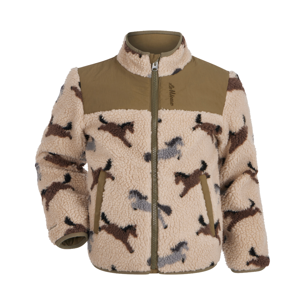 LeMieux Mini Theo Pony Fleece Jacket - Willow Green - Front View