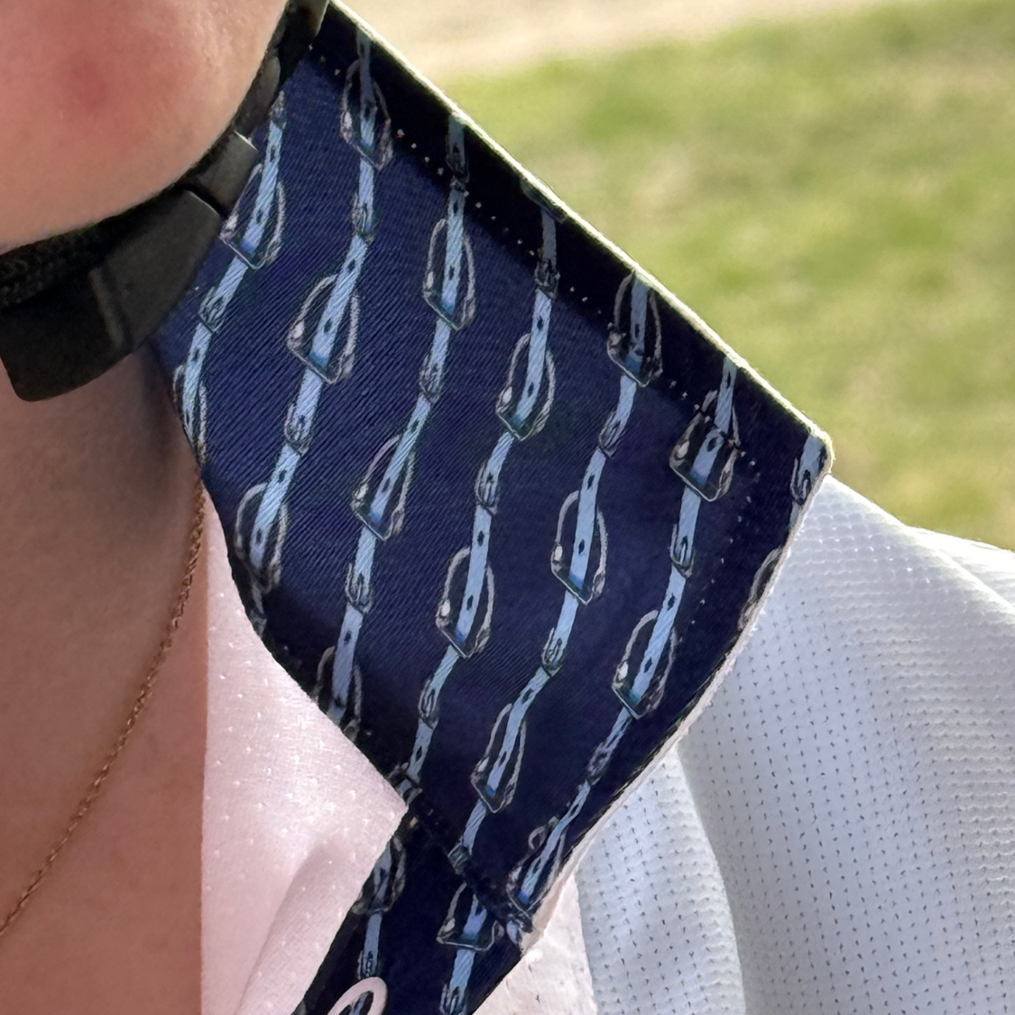 Essex Classics Girls "Luna II" Light Blue Short Sleeve Performance Show Shirt with Bits Trim