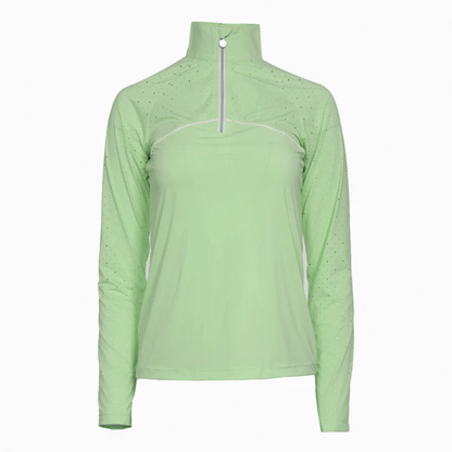 Dapplebay Women's Lady 1/4 Zip Aircut Long Sleeve Riding Top
