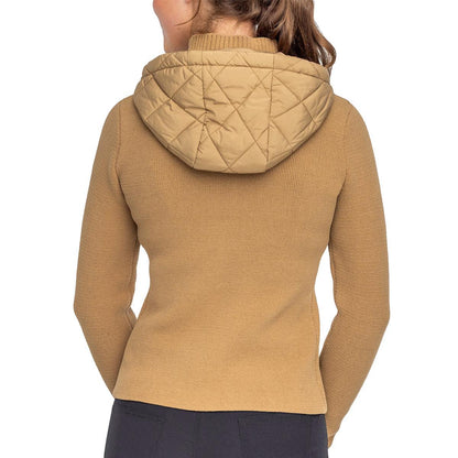 Kastel Quilted Front Hooded Knit Jacket