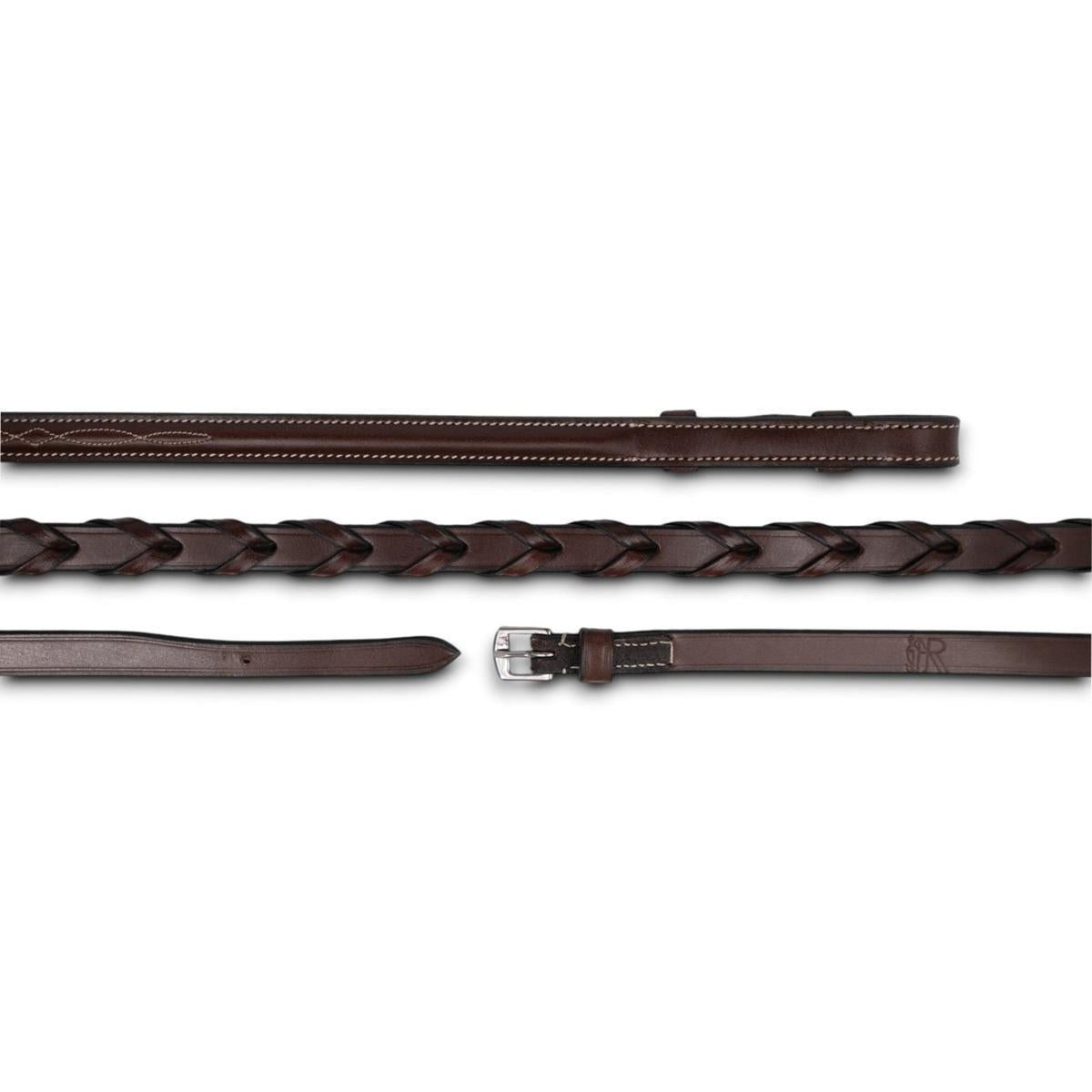 AJR Fancy Square Raised Laced Leather Rein
