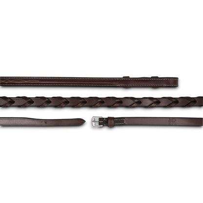 AJR Fancy Square Raised Laced Leather Rein