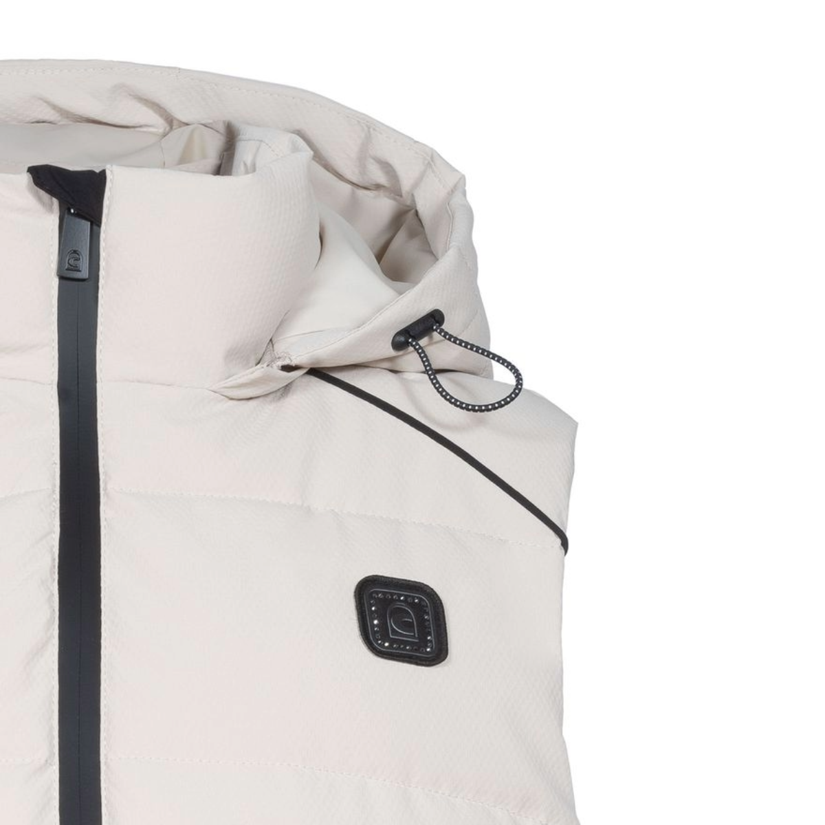 Cavallo Women's Cavaldiana Quilted Vest-Sand Stone-Logo View