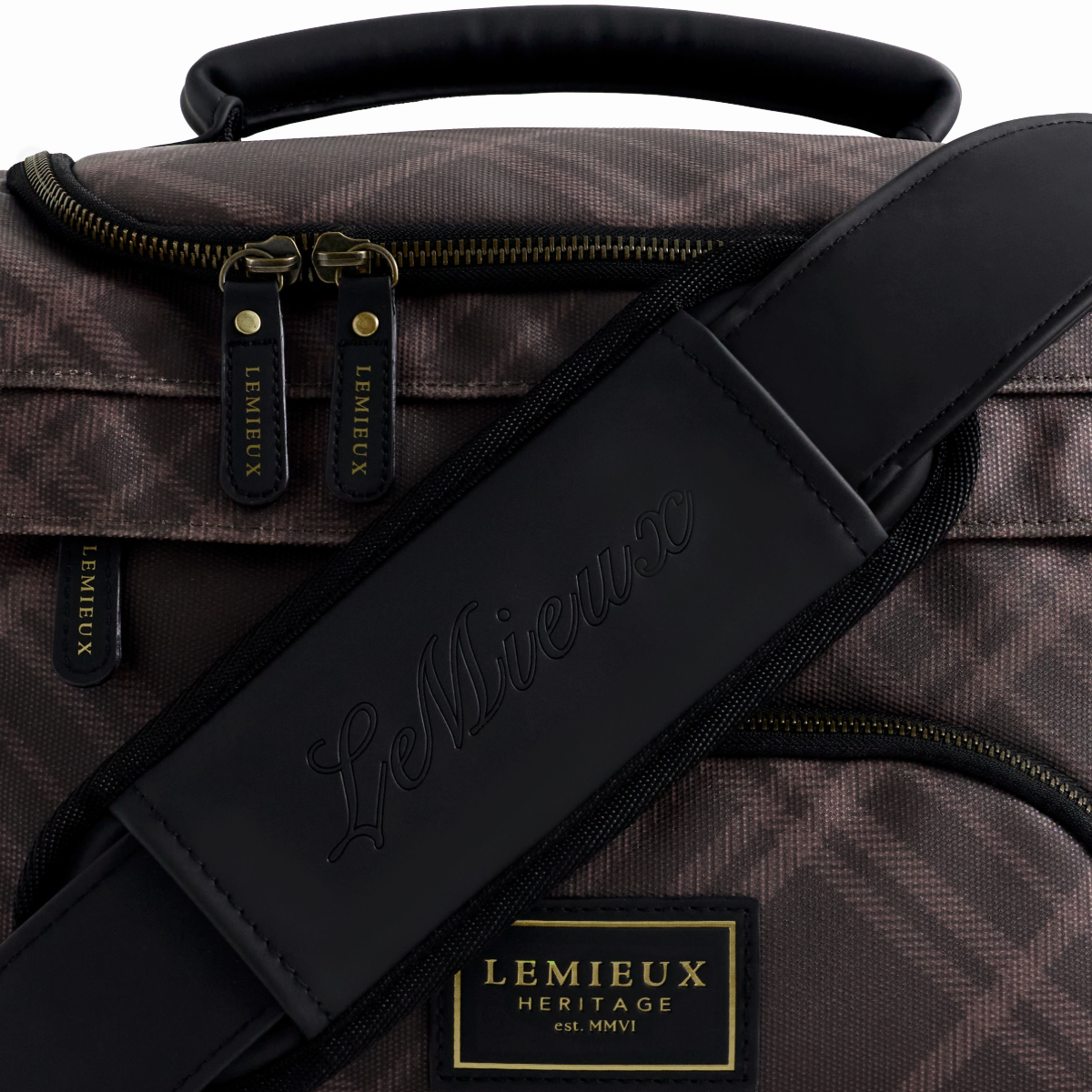 LeMieux Heritage ProKit Lite Grooming Bag-Cocoa-strap view