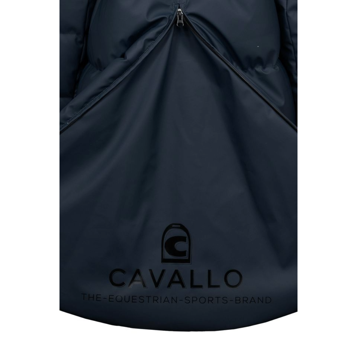 Cavallo Women's Cavaldaly Maxi Coat-Dark Blue-Logo View