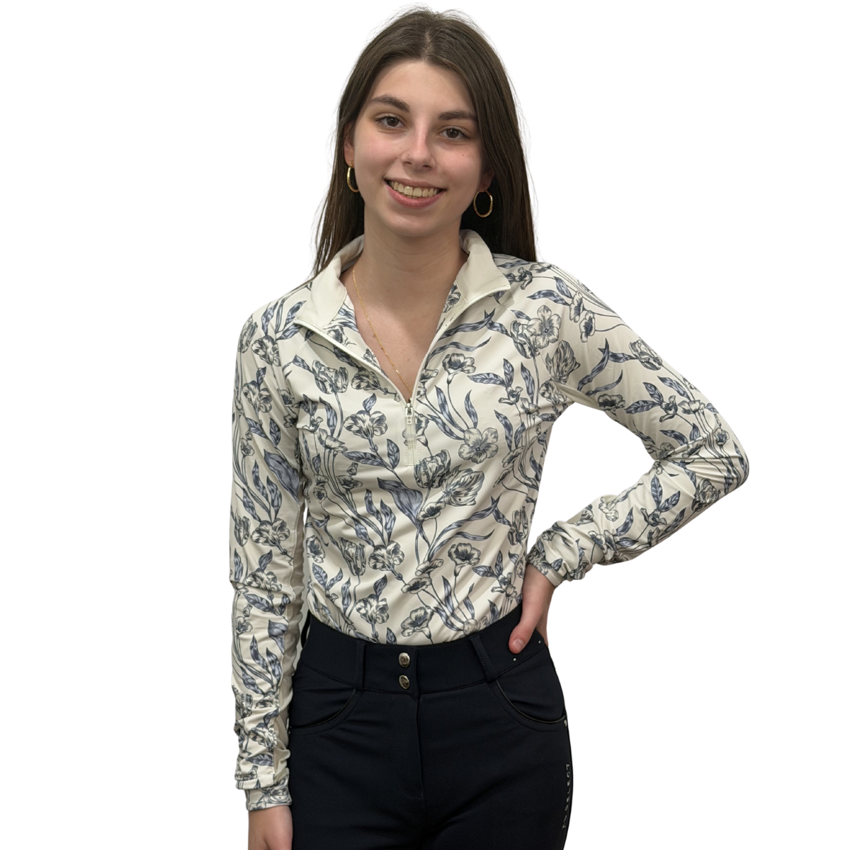 Kastel Women's Long Sleeve 1/4 Zip Sun Shirt