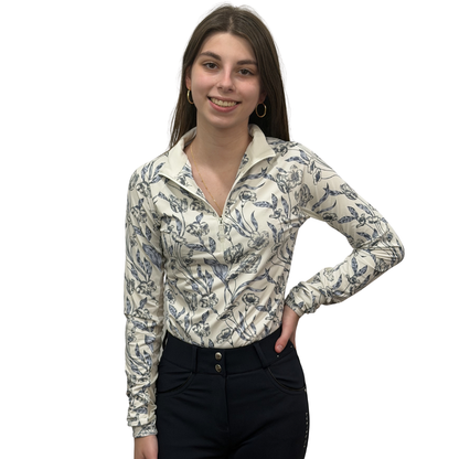 Kastel Women's Long Sleeve 1/4 Zip Sun Shirt