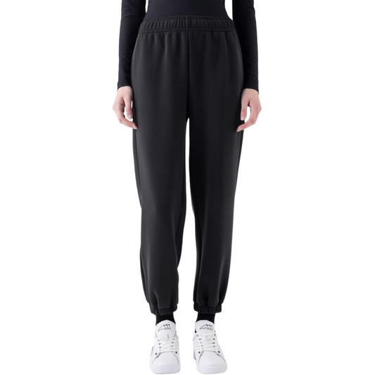 Equiline Women's EQCARME Soft Tech Sweatpants, Black, front view on model