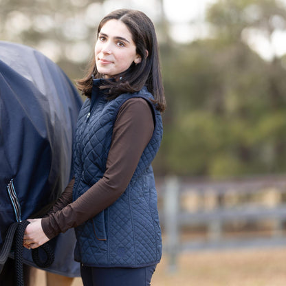 Equinavia Women's Cecilia Quilted Barn Vest - model