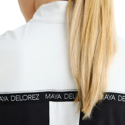 Maya Delorez Women's Competition Sport Shirt-Black-Back Logo View
