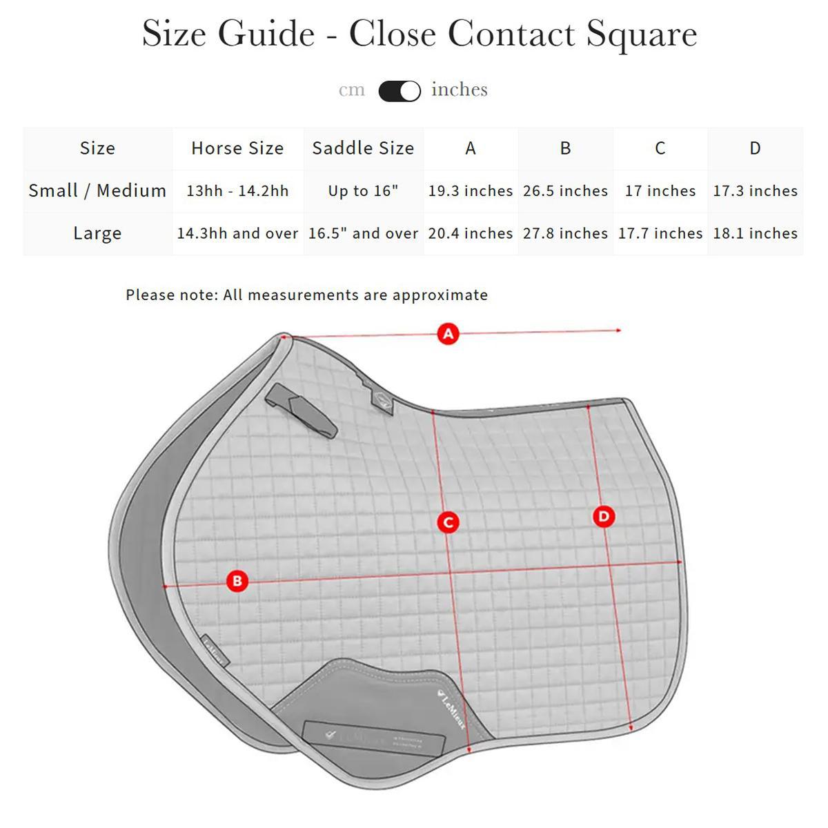LeMieux Loire Classic Close Contact Square Saddle Pad